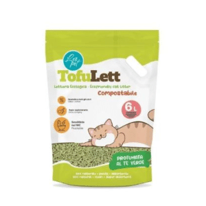 Litière naturelle et écologique  pour chats  au tofu et thé vert  6l