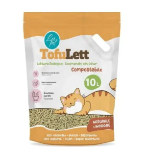 Litière naturelle et écologique  pour chats au tofu 10l