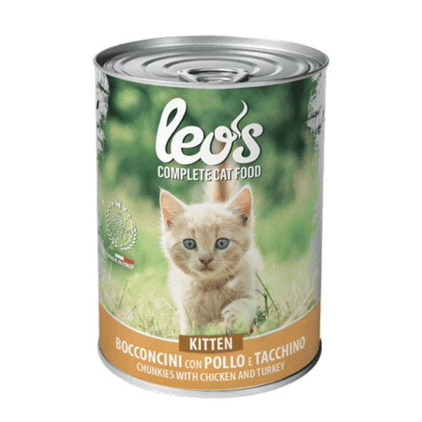 Croquettes Humides Pour Chatons Au Poulet Et À La Dinde 415 G