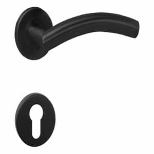 Poignée De Porte Noir Laqué Grande Clé Rond