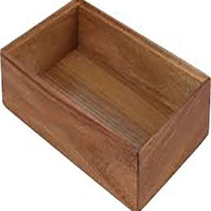 Organisateur en acacia rectangulaire 23,5 × 15 × 5 cm