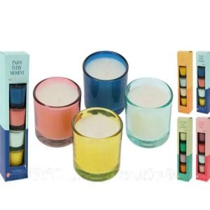Set de 4 bougie parfumée en verre 5x3cm
