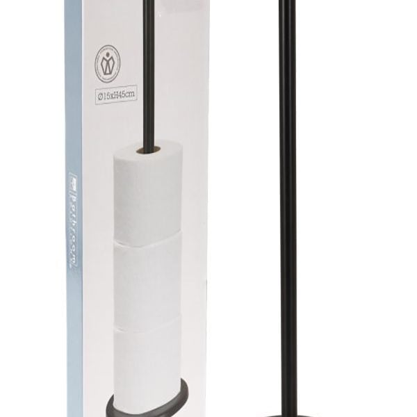 Porte-rouleau de papier toilette noir mat