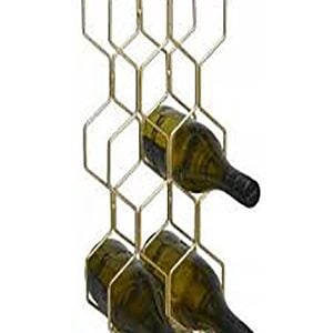Casier à vin en métal doré pour 8 bouteilles