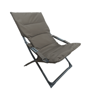 Chaise pliante cadre acier Taupe 96X90X60 cm