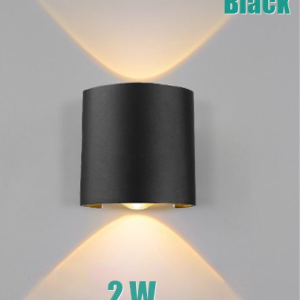 Applique SMD 2W noir 6500K