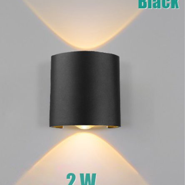 Applique SMD 2W noir 6500K