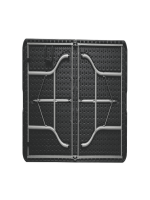 Table Pliante Rectangulaire 183X75X74Cm Avec Relief Noir – Image 2