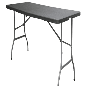 Table Pliante Rectangulaire 183X75X74Cm Avec Relief Noir