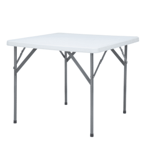 Table Pliante Carrée 88 X 88 X 74 Cm Blanc Cassé