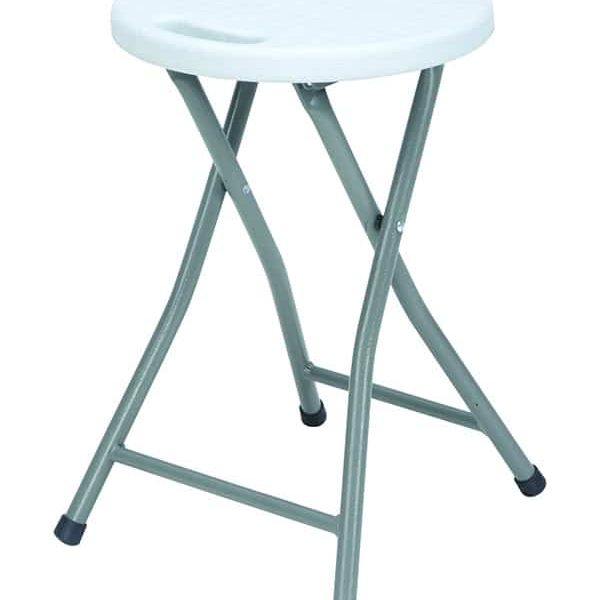 Tabouret Pliant 31X45Cm Blanc Cassé