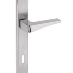 Poignée sur plaque Nobel Halfeti argent 70 mm cylindre