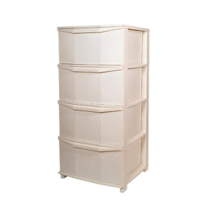 Tour de rangement Pratika à 4 tiroirs blanche