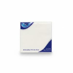 Serviettes en papier 1 pli 30x30cm 80 pcs Fine