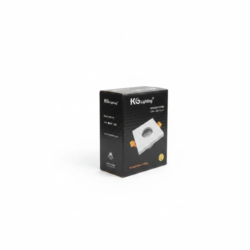 Spot Encastrable Carré Noir GU5.3 Étanche KG Lighting