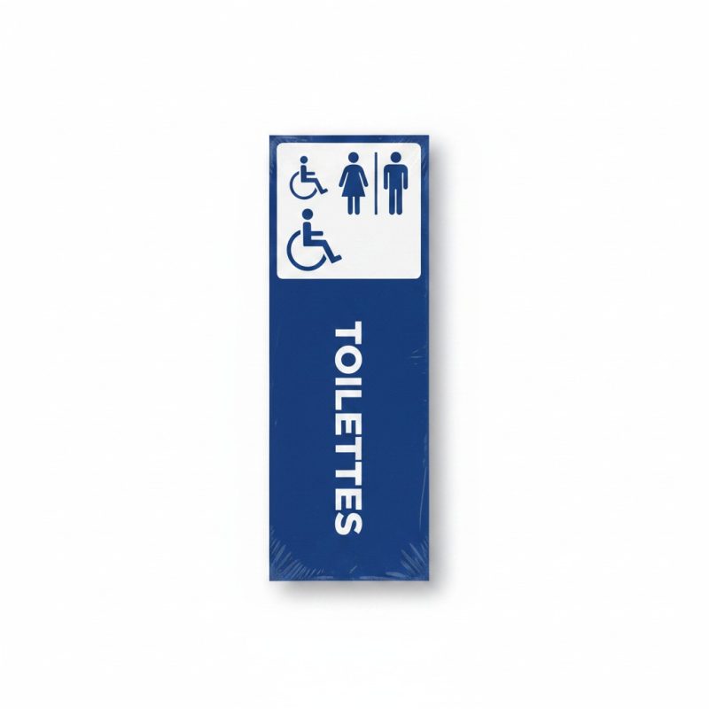 Plaque Signalétique Toilettes Homme, Femme & Accessible PMR