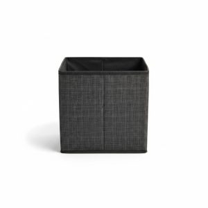 Bac de Rangement Tissu Imprimé Gris 25x25x25cm