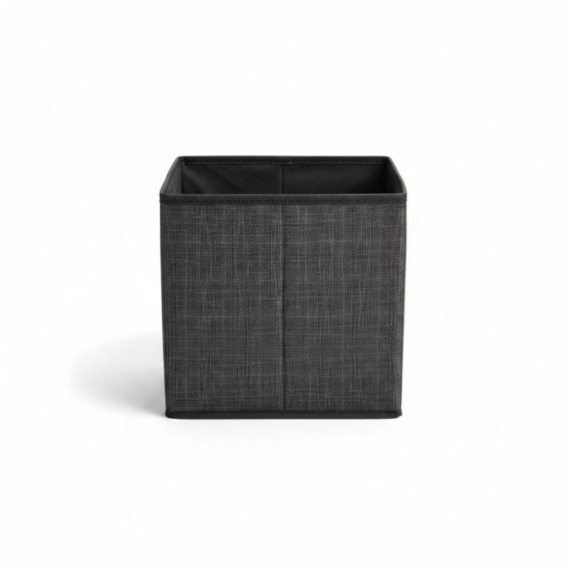 Bac de Rangement Tissu Imprimé Gris 25x25x25cm