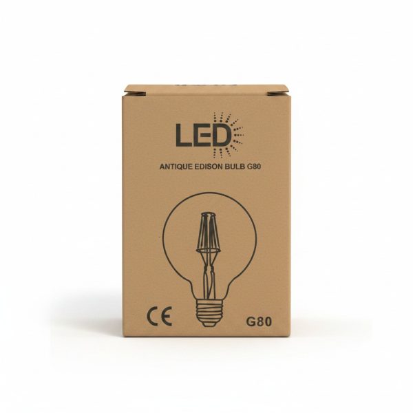 Ampoule LED E27 G80 7W 3000K style Edison antique