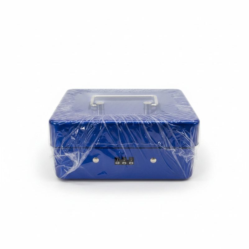 Caisse à monnaie à combinaison VETRA 15x12cm  Bleu