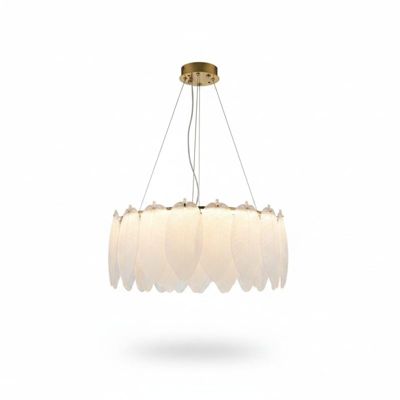 9728671 Suspension LED Cosypm Plumes D50cm 3 Couleurs 65W