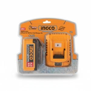Pack Batterie 20V 4.0Ah et Chargeur Rapide INGCO FBCPK1012