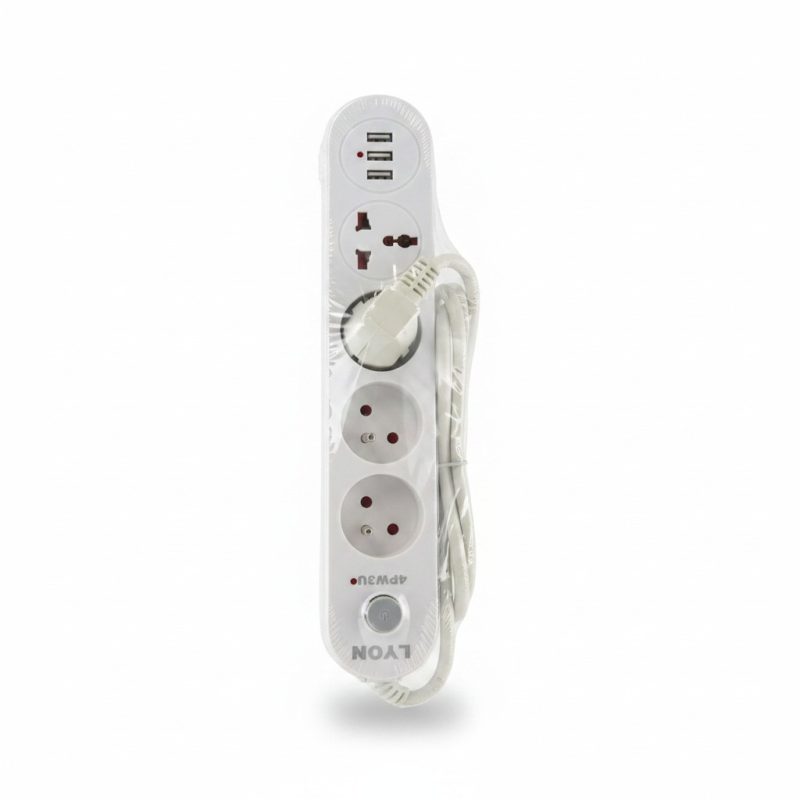 Bloc multiprise 3 prises et 3 ports USB LYON 4PW3U