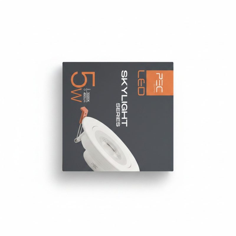 Spot LED Intégré Rond 5W 3000K PEC Lighting Skylight