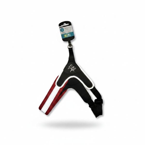 Harnais réglable Leo Pet en PVC/Nylon Rouge 40-50cm