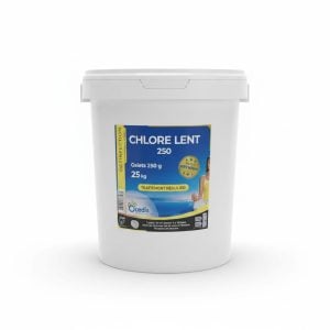 Chlore Lent 25 kg en Galets 250g Ocedis pour Piscine