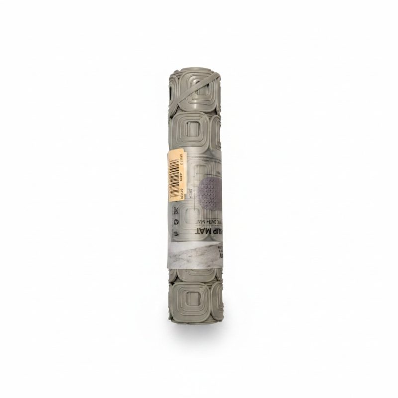 Tapis de douche antidérapant PVC gris 70x39 cm