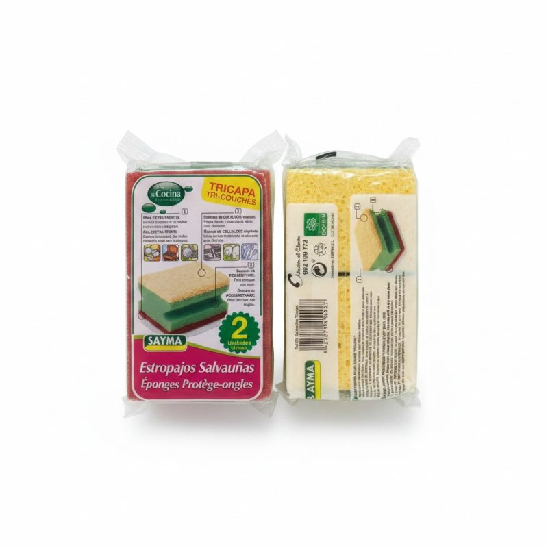 9519481 Éponge Tricouches ProtègeOngles Sayma (Set de 2)