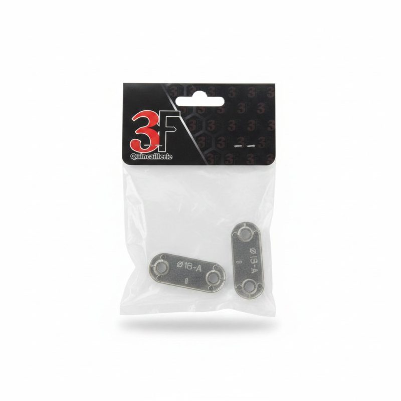 Support de Tringle Ovale 16mm en Zamak 3F (Lot de 2)