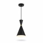 Suspension Lucerna métal noir D160 mm E27