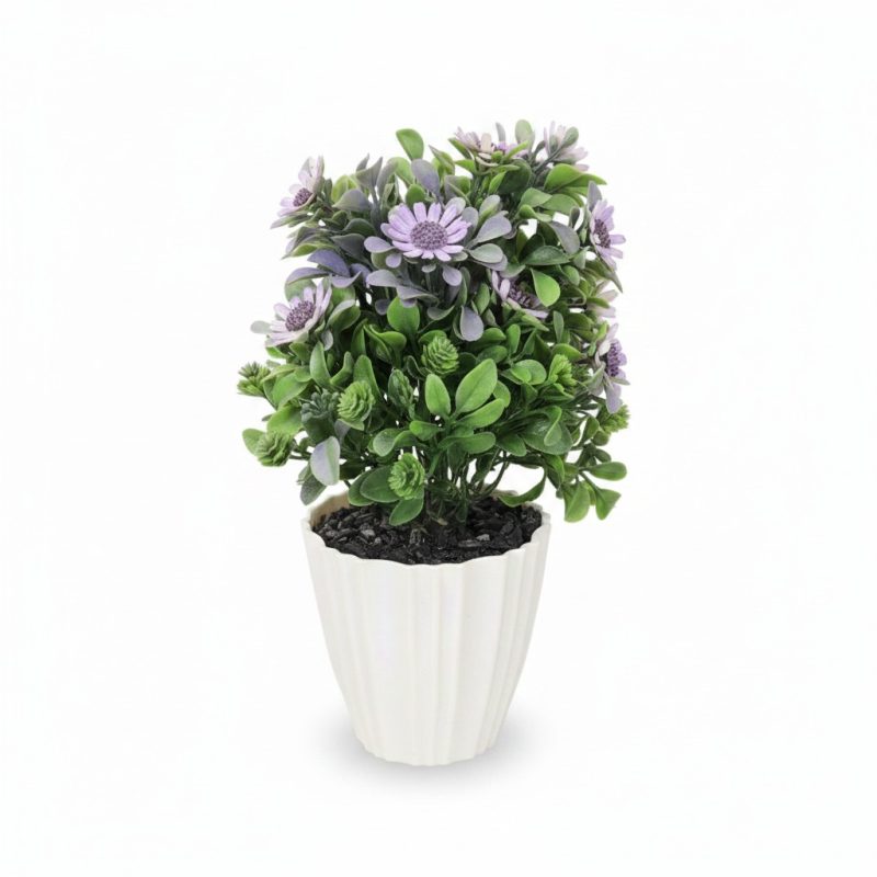 Fleur Artificielle en Pot Violette Décorative