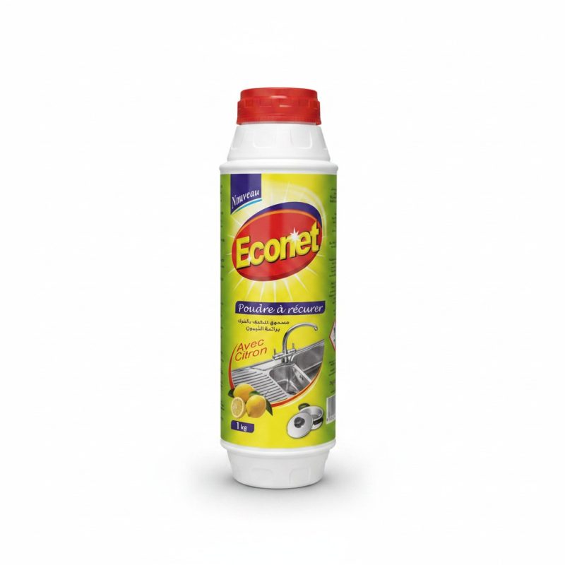 9675071 Poudre à récurer citronnée Econet 1 kg pour cuisine et bain