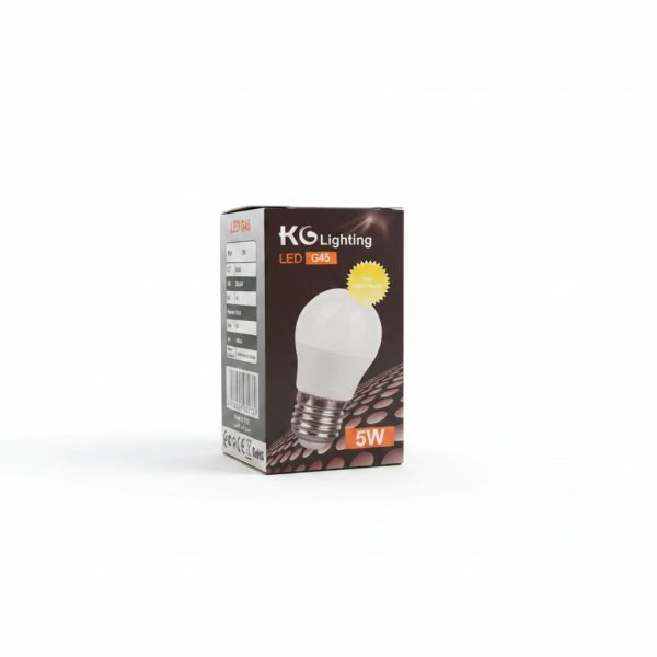 Lampe LED Sphérique G45 E27 5W 3000K KG Lighting