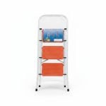 Escabeau 3 Marches en Acier Pliable Charge 150 kg