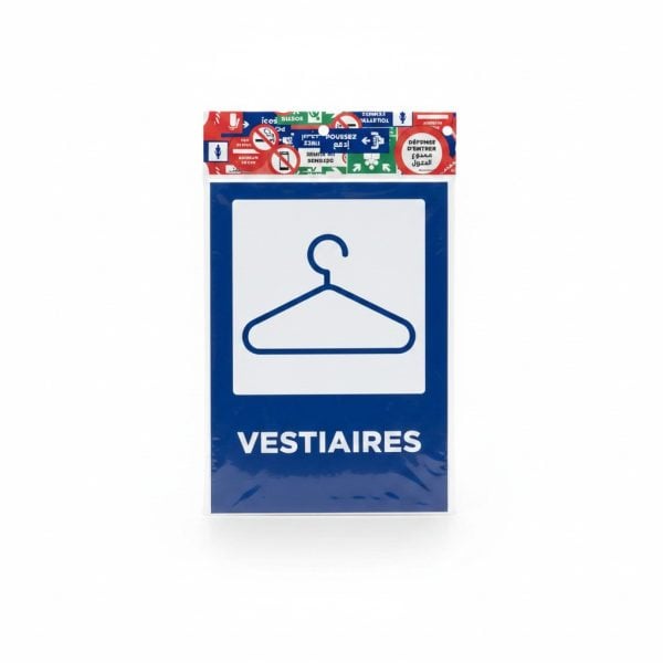 Plaque de Signalisation Vestiaires | Pictogramme Cintre