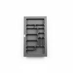 Range-couverts Steely anthracite pour tiroir 90 cm