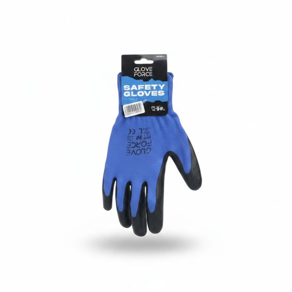 Gants de protection Nitrile Bleu Taille 9 GLOVE FORCE