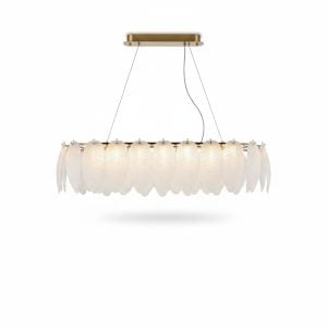 Suspension Elypse Cristal LED 80x40cm 105W 3 Couleurs