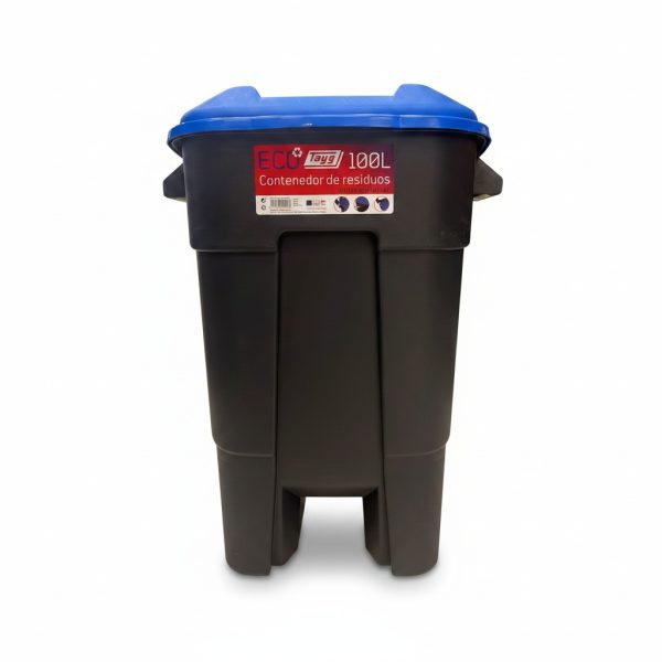 Poubelle Conteneur 100L à Roulettes Bleu Tayg