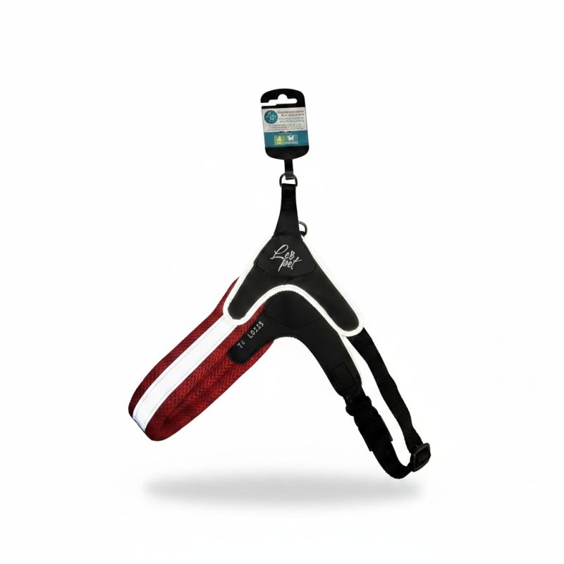 Harnais réglable pour chien Lero Pet rouge et noir 5060 cm