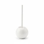 Brosse WC avec support sphérique blanc design