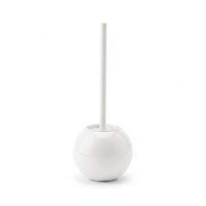 Brosse WC avec support sphérique blanc design