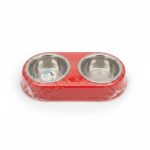 Bol Double Inox Antidérapant 2x450 ml pour Chien et Chat