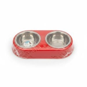 Bol Double Inox Antidérapant 2x450 ml pour Chien et Chat
