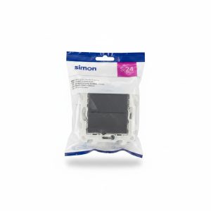 Double Interrupteur Simon S24 Graphite pour Installation Fixe