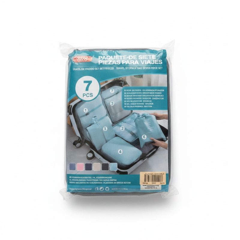 Set de 7 Organisateurs de Voyage Gris pour Valise